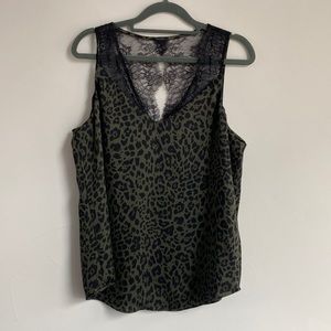 EXPRESS lace/ animal print top